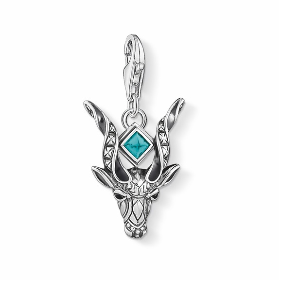 Thomas Sabo Charm Deer Head Turquoise - Picture 1 of 3